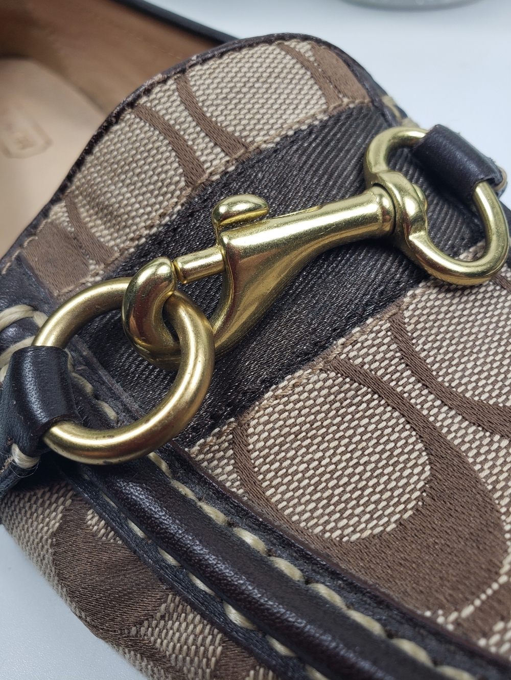 COACH Signature Canvas w/ Horsebit Buckles - Driving Loafers Classic Iconic 8 - Picture 5 of 14